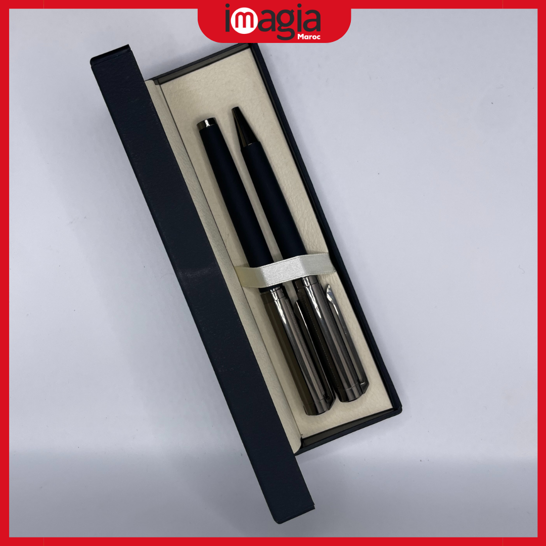 Stylo à bille CROSS Bailey Lacquer bleu Coffret-cadeau luxeux, stylo à